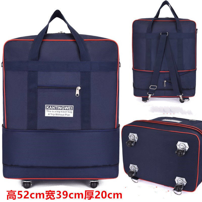 Tecido de oxford de grande capacidade bagagem rolante carteira multicolor prática