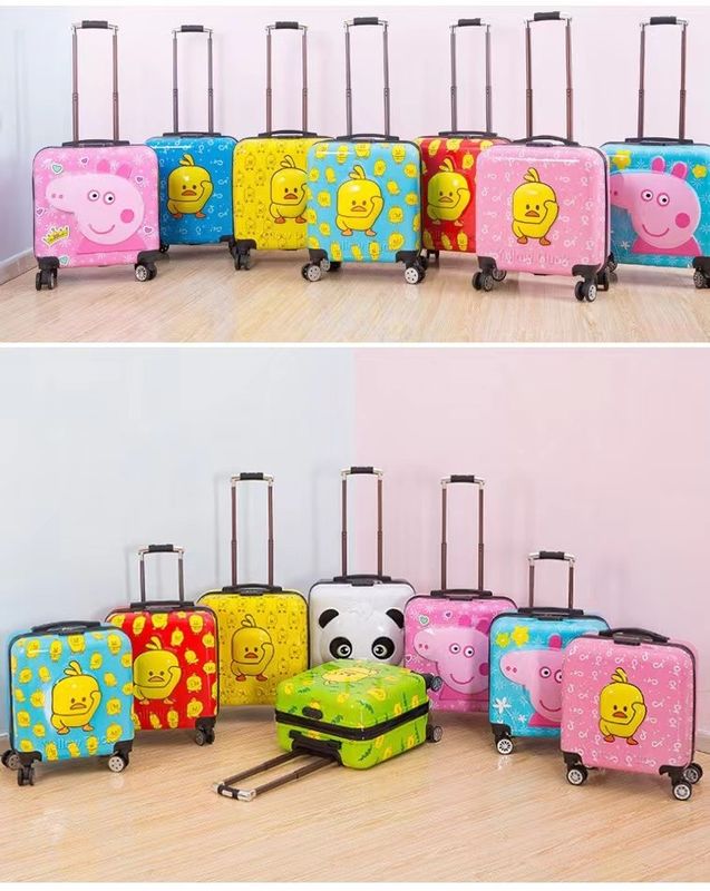 Venda Quente Barata Abs Crianças Sacola de Viagem Carrinho de 18 polegadas Cartoon Character Kid bagagem