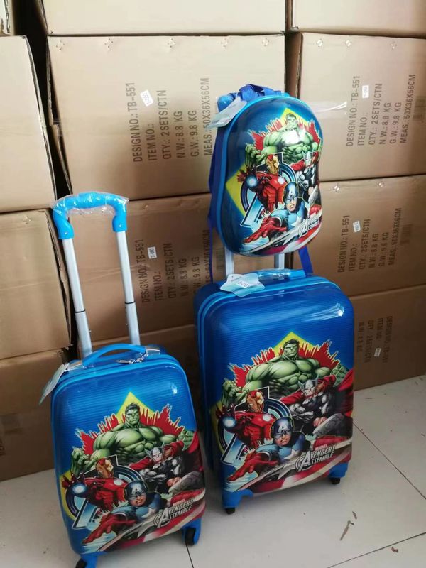 Faixa Desmontável Crianças Cartoons Bagagem Maletas Durável Cor Azul