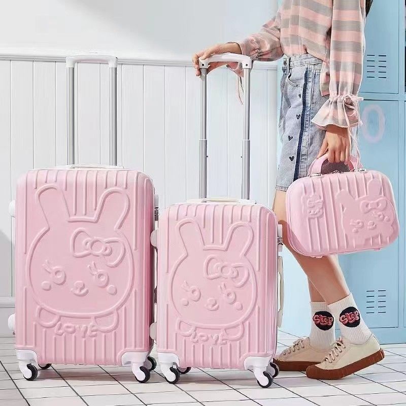 Companheira de viagem chique: maleta de meninas com maquiagem para aventuras elegantes