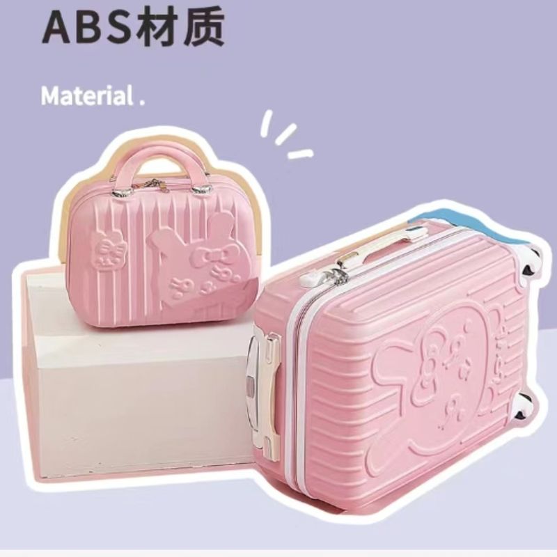 Companheira de viagem chique: maleta de meninas com maquiagem para aventuras elegantes