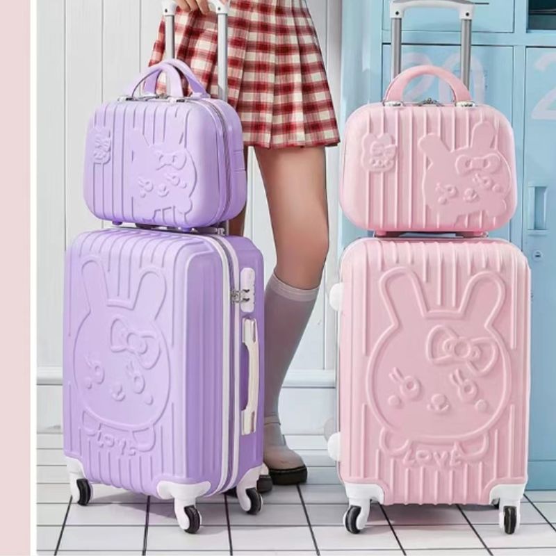 Companheira de viagem chique: maleta de meninas com maquiagem para aventuras elegantes