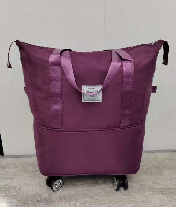 Saco dobrável com rodas impermeável para ombro Sacos de uso externo Sacos de viagem Saco de viagem dobrável