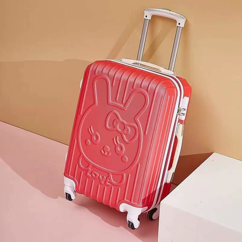 Cartoons baratos ABS equipamentos de bagagem 14 20 24 polegadas Travel Trolley sacos 4 rodas maleta de bagagem com fechadura combinada