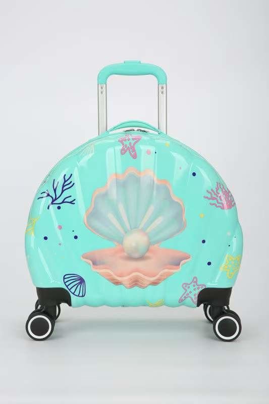 Caixa de bagagem infantil Cartão animado Shell Caixa de carrinho infantil Universal Caixa de bagagem de rodas Bolsa com bolsa