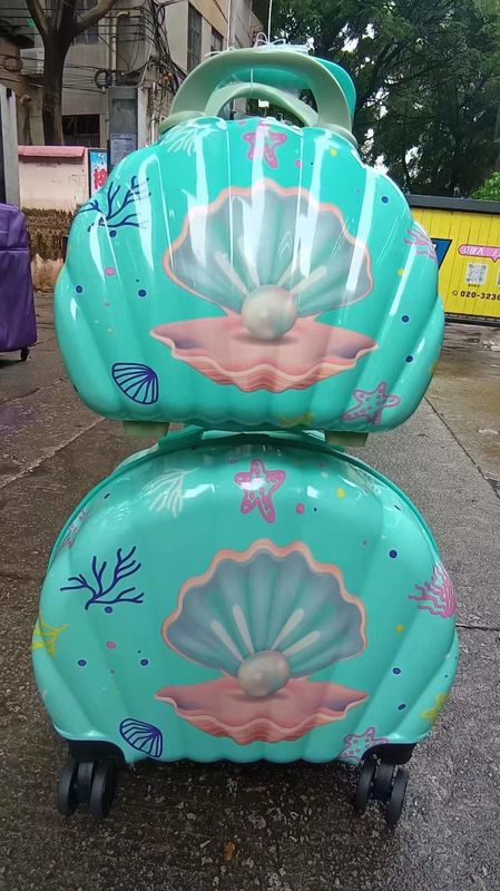 Caixa de bagagem infantil Cartão animado Shell Caixa de carrinho infantil Universal Caixa de bagagem de rodas Bolsa com bolsa