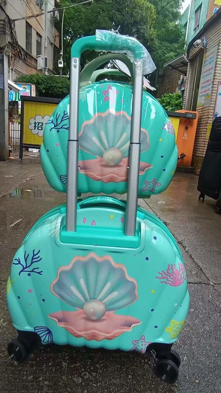Caixa de bagagem infantil Cartão animado Shell Caixa de carrinho infantil Universal Caixa de bagagem de rodas Bolsa com bolsa