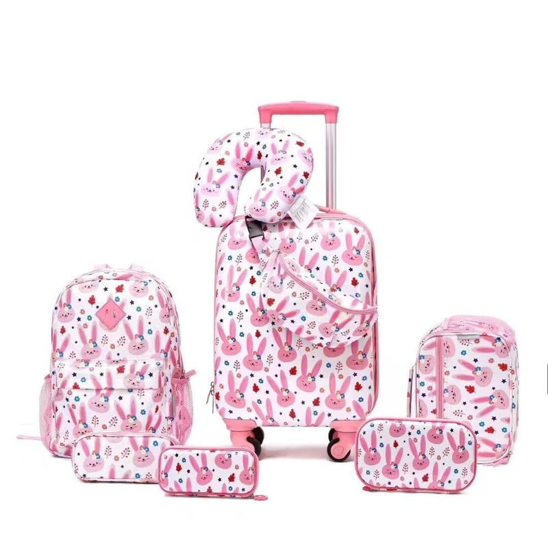 Bagagem para crianças 6 peças Set 16 polegadas Bagagem para crianças Regalo de crianças Mala para meninas