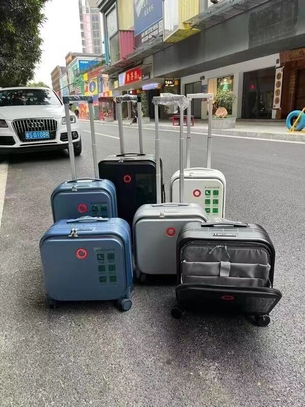 Novo projeto de bagagem multifuncional com compartimento aberto da frente caixa de viagens de negócios grande capacidade