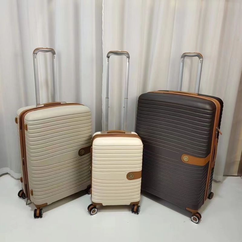 PP maleta bagagem 20 24 28 polegadas sacos de viagem bagagem carrinho conjunto maleta silenciosa roda universal