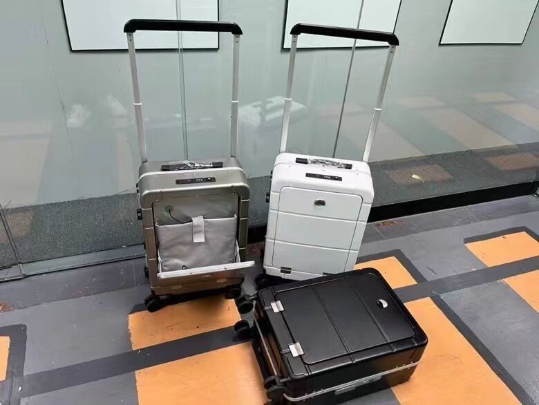 Última moda Bolsas de viagem Carrinho de bagagem Maleta personalizada PC Maleta de carapaça dura Com bolso de abertura frontal