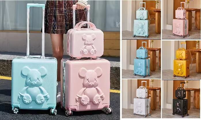 Carry On Suitcase Set ABS Trolley Bagagem Hardshell Spinners Maletas Para Crianças Estudantes Meninas Meninos