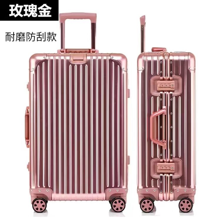 Todas ligas de alumínio-magnésio maleta de viagem de negócios bagagem rodante em rodas carrinho bagagem de transporte cabine