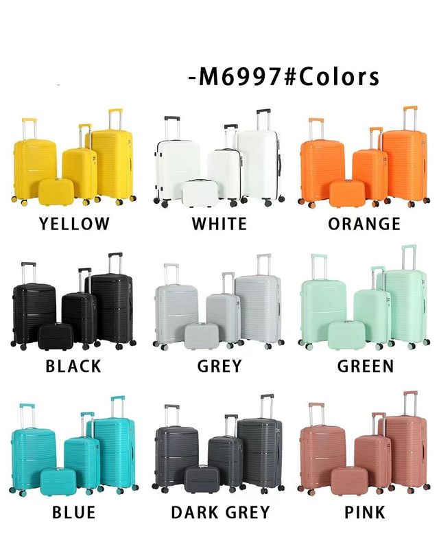 High Quality Dual Wheel Baggage Set Com TSA Lock Silent Spinner Feito de PP Viagem Mute Wheels
