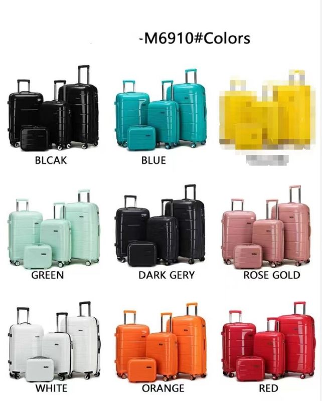 Fábrica por atacado de PP Custom Mute Wheel Set de maleta de viagem de moda de grande capacidade
