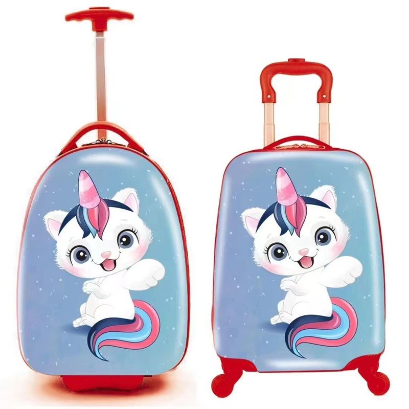 Aceitar Desenhos Personalizados 18 polegadas Abs Trolley Kids Carry On Bagagem Com Mochila Para Crianças