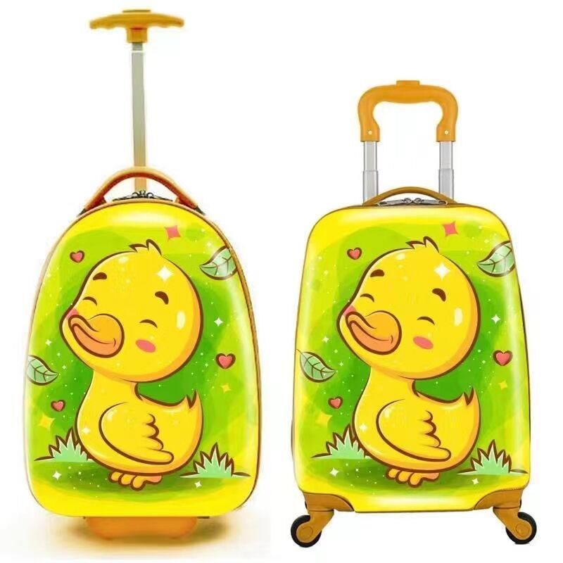 Colorido Cute Kids ABS Pc bagagem com impressões personalizadas Kids bagagem elegante Kids Spinner maleta para viagem escolar viagem