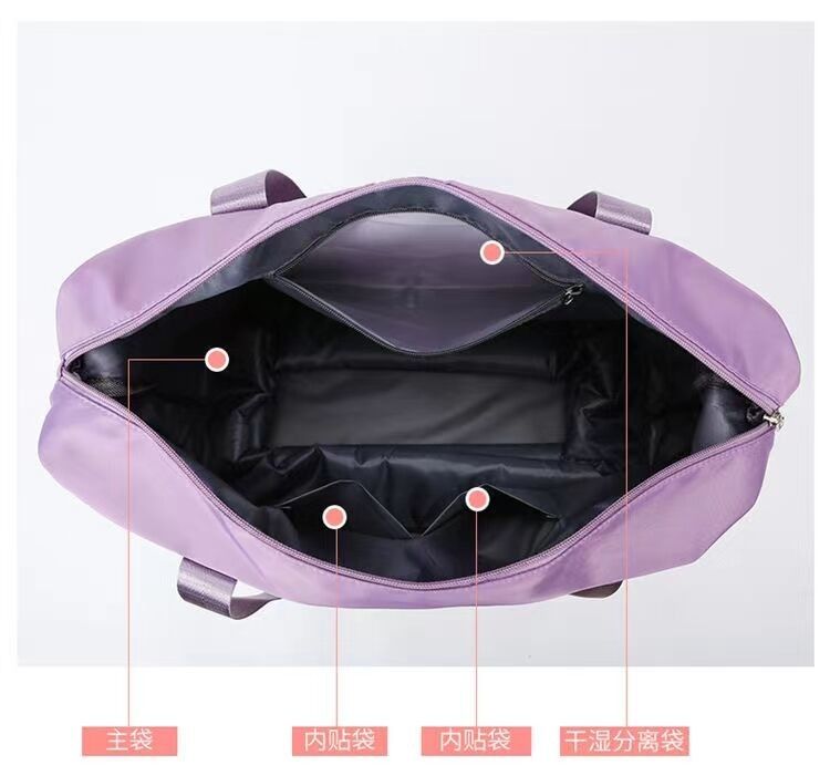Venda por atacado Saco de Duffel dobrável expansível impermeável Saco seco e úmido Organizador Saco de bagagem de viagem de fim de semana com rodas
