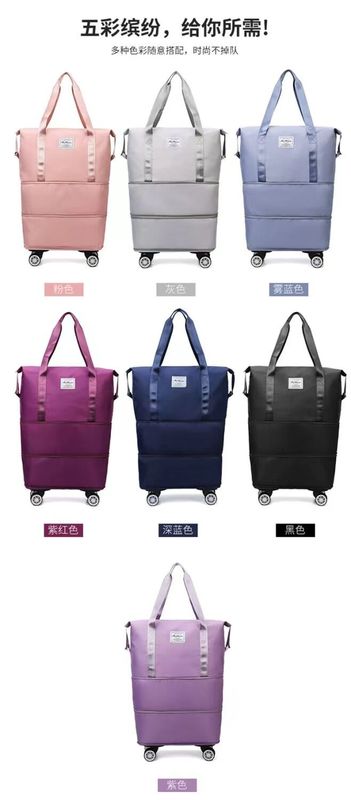 Saco de viagem de negócios dobrável leve com rodas de mão Multipocket Seco molhado
