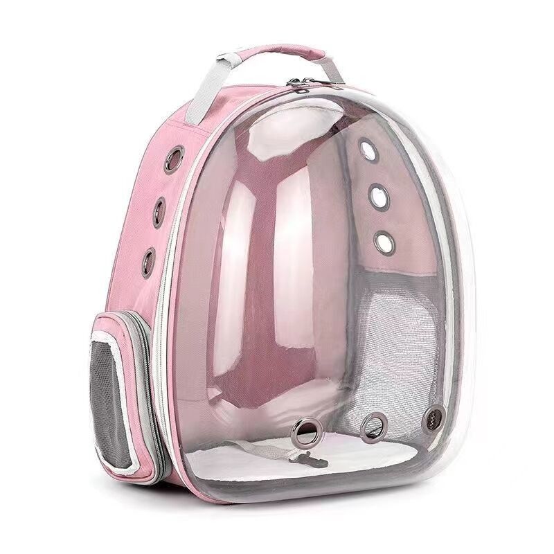 Saco de gato Saco de couro exterior portátil transparente cápsula espacial Saco de couro respirável Saco de couro de porte de animais