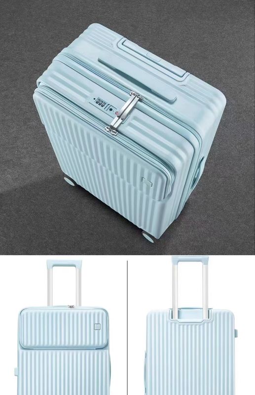 20 24 26 polegadas de maleta PC pronta em estoque de alumínio saco de carrinho com caixa de bolso de abertura frontal