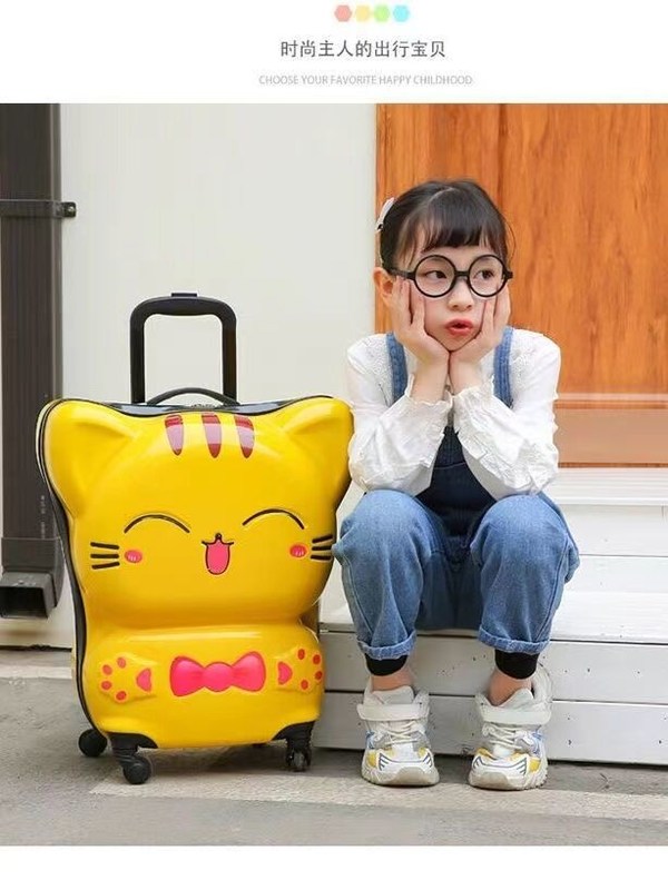 Carry On Suitcase On Wheels Travel Rolling Luggage Kids Rounded Luggage Cabin Trolley Bag Carinhosos Pequenas Caixas