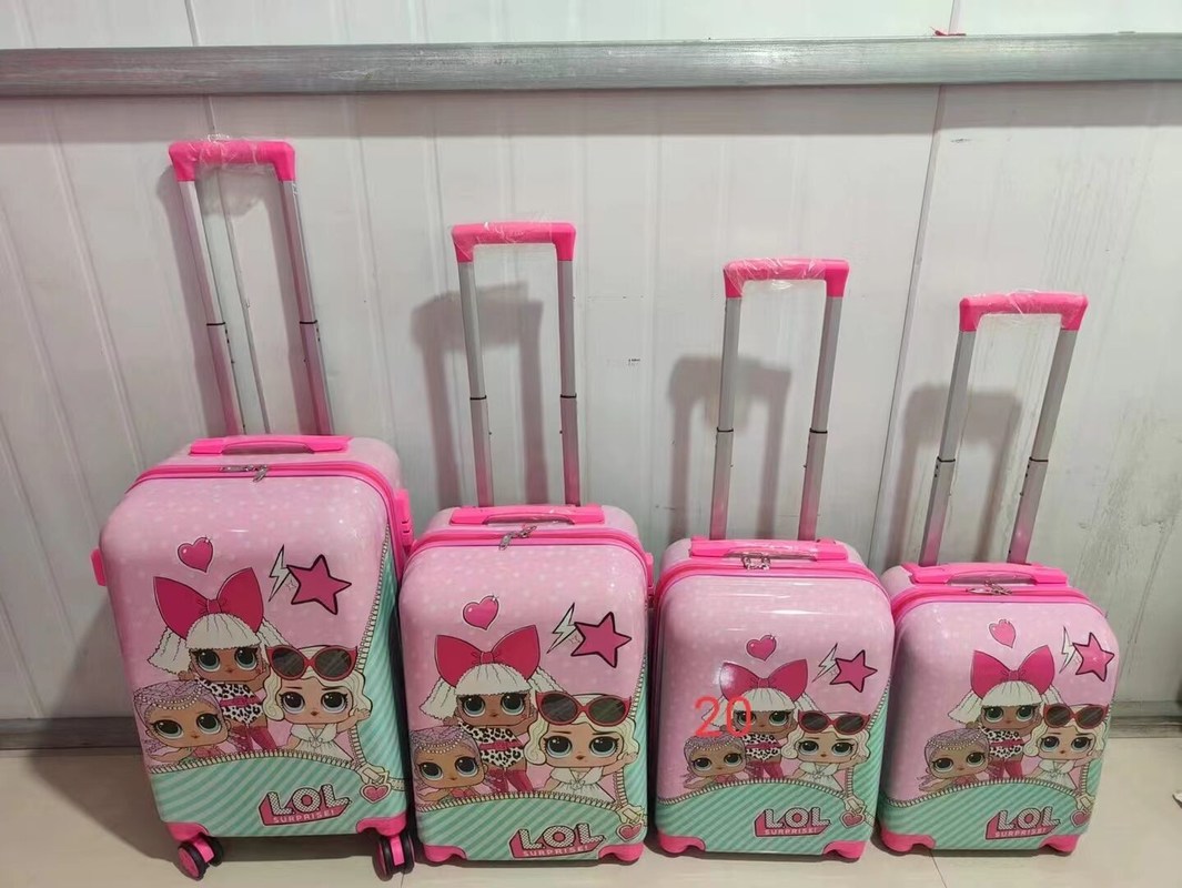 16/18/20/22 Inch Waterproof Children Printing Travel Luggage PC Kids Trolley Bag com rodas para a escola