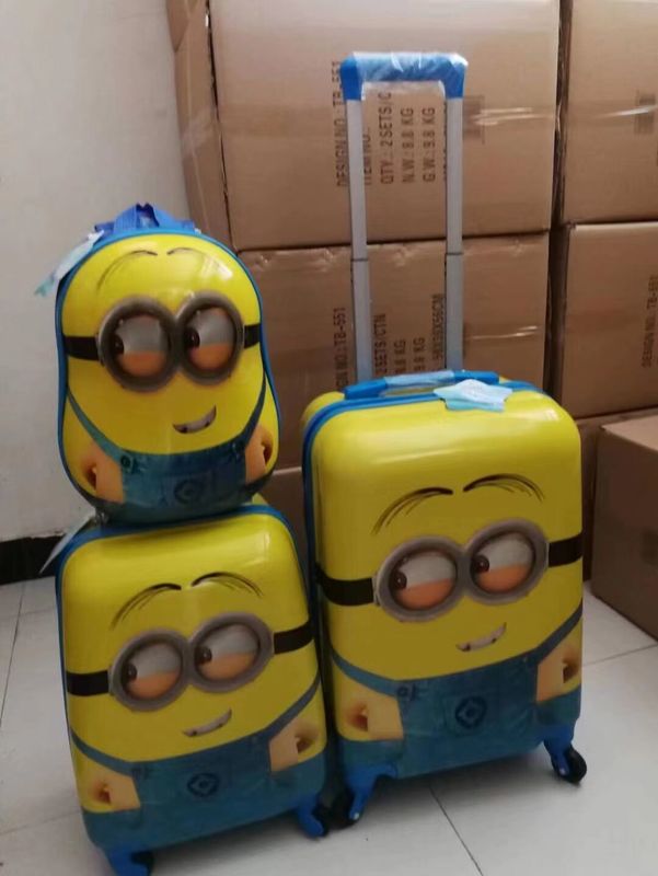 ABS Hard Shell Stock Carry On Kids / Children Trolley Case Maleta Saco de viagem Carrier equipagem