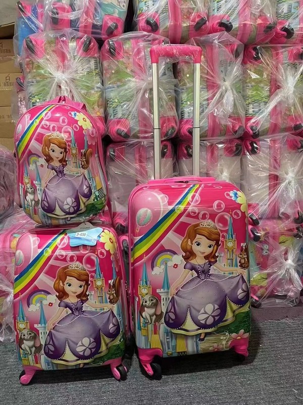 Atacado Bom Preço desenho animado 12 16 20 polegadas ABS crianças Carry On Trolley bagagem