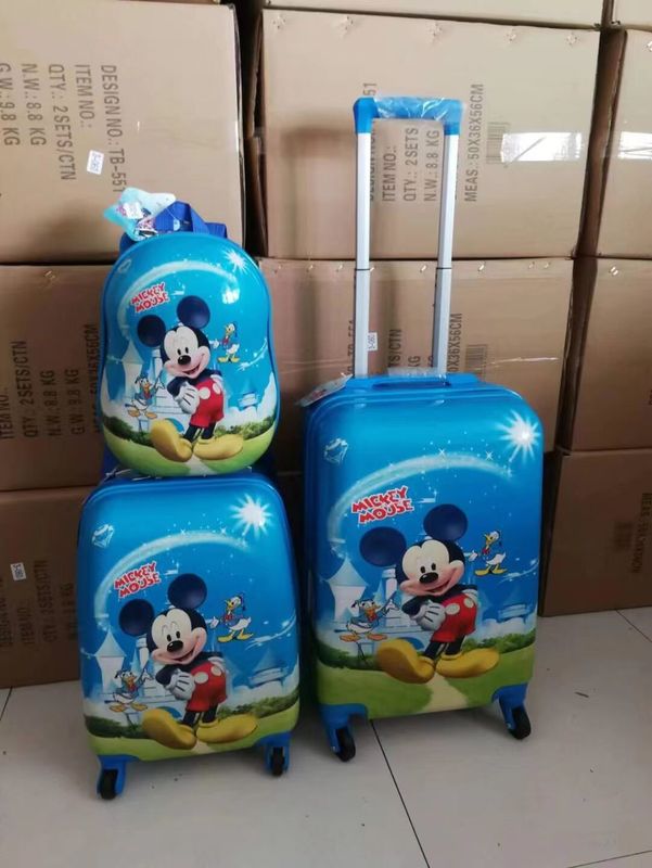 Fábrica Preço baixo Crianças Rolando Kinder Maleta Saco de cabine Carry-On Maleta Crianças Bagagem