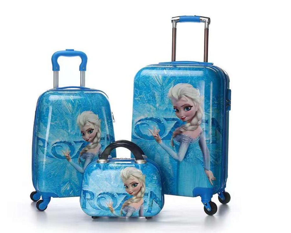Fábrica OEM Transparente Claros Design Personalizado Desenho Animado Animal Design ABS PC Bolsa de viagem Bolsa de viagem Crianças Bolsa de bagagem