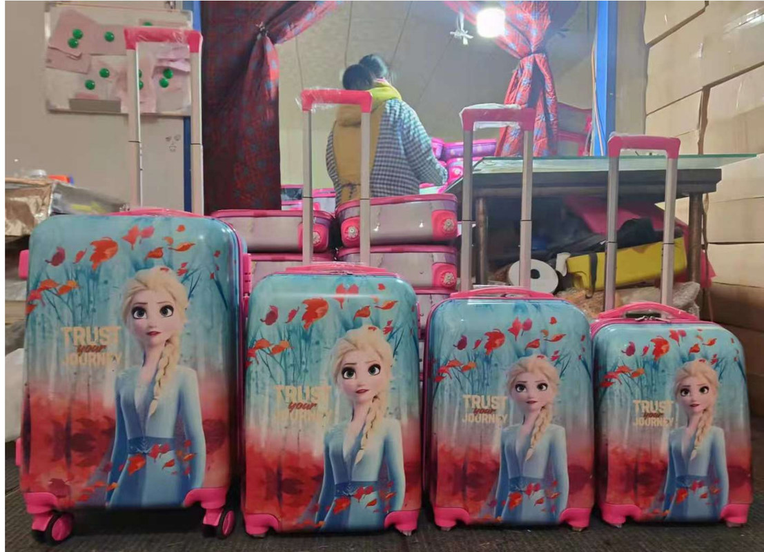 Transparente, transparente Design personalizado desenho animado Animal Design ABS PC Bolsas de viagem Bolsas de viagem crianças Bolsa de bagagem