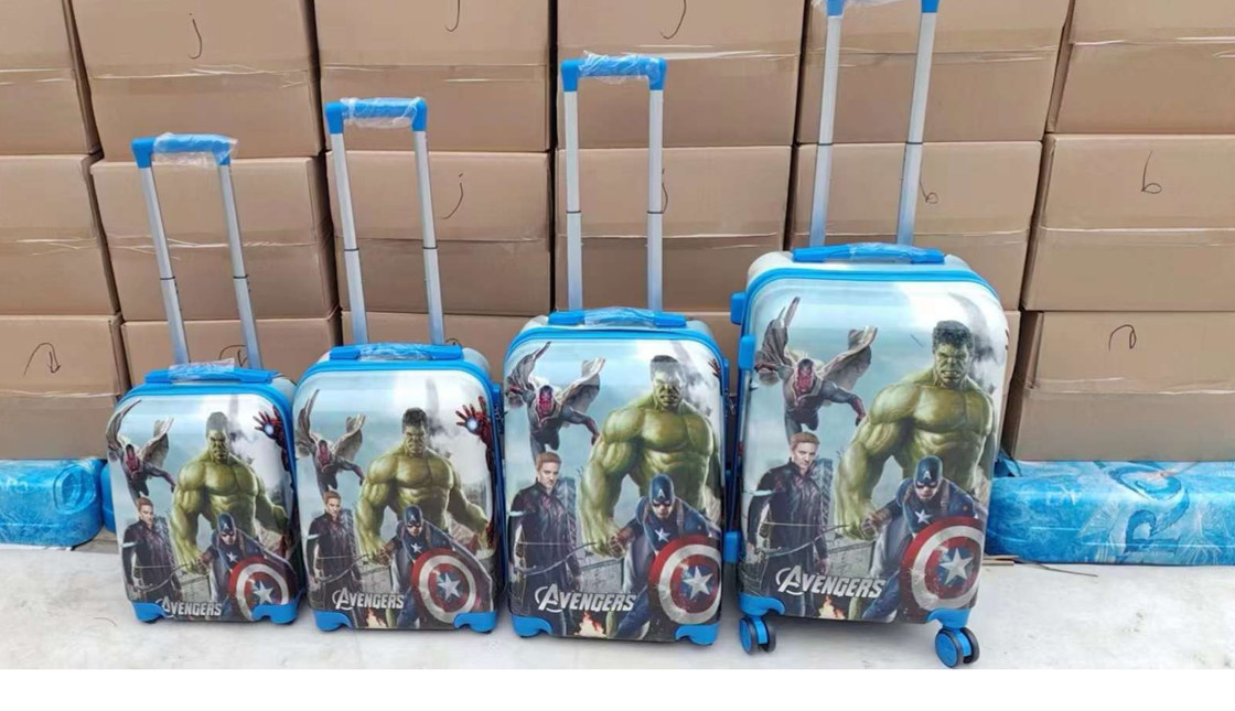 Anime de desenhos animados Super Man Maleta Crianças Saco de bagagem de rolamento Crianças Caso de carrinho de garotos