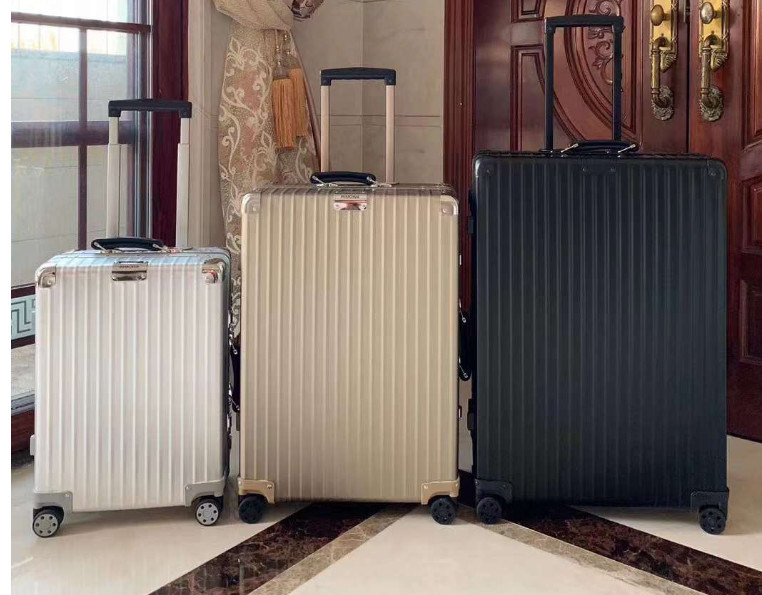 Venda a quente Todas as Alumínio Magnésio Ligação Vintage Bagagem de Viagem Unisex Carry TSA Localização personalizada Maleta Rodas giratórias Manufa