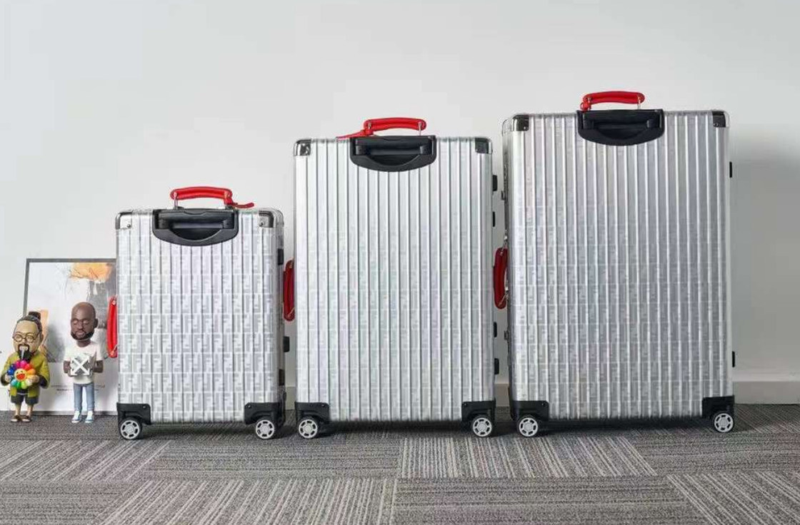 Mercado Online Chinês Todas as ligas de alumínio original resistente ao desgaste caixa de carrinho de viagem marca de viagem bagagem conjuntos de luxo