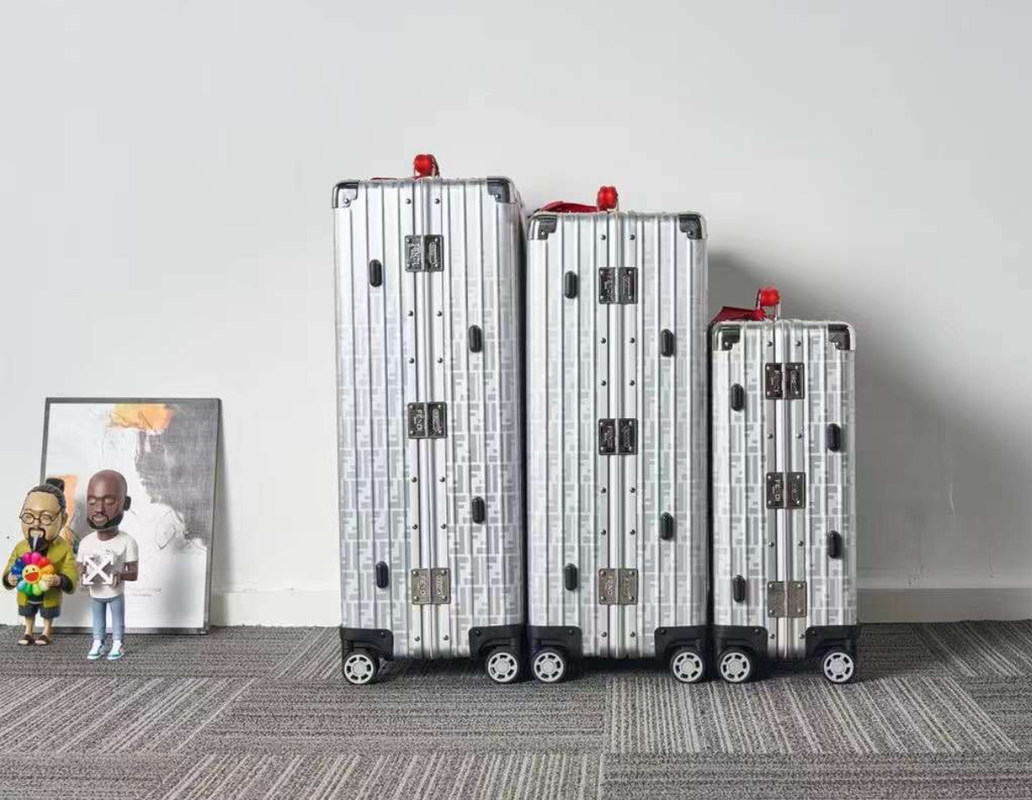 Mercado Online Chinês Todas as ligas de alumínio original resistente ao desgaste caixa de carrinho de viagem marca de viagem bagagem conjuntos de luxo