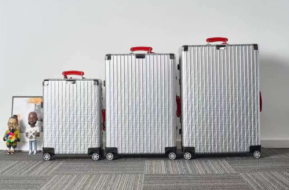 Mercado Online Chinês Todas as ligas de alumínio original resistente ao desgaste caixa de carrinho de viagem marca de viagem bagagem conjuntos de luxo