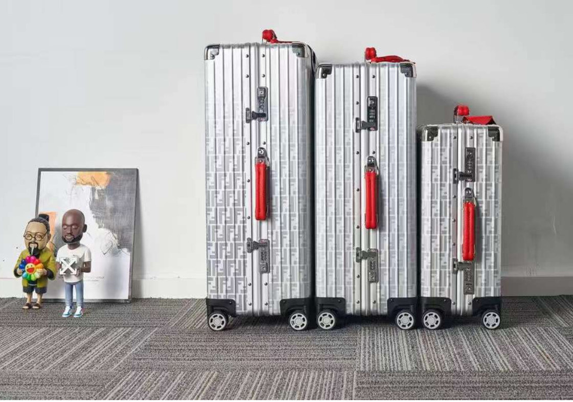 Mercado Online Chinês Todas as ligas de alumínio original resistente ao desgaste caixa de carrinho de viagem marca de viagem bagagem conjuntos de luxo