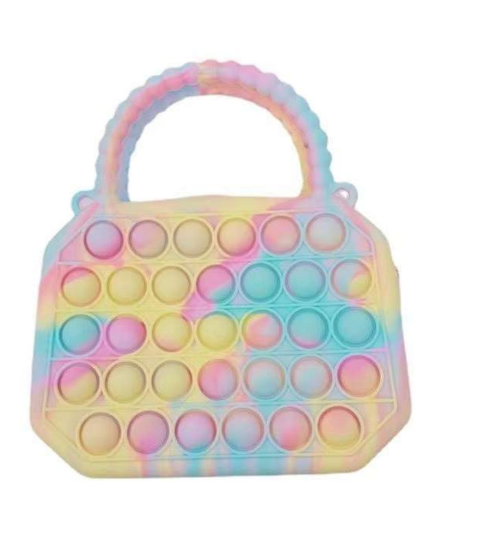 Anestésico Silicone Fidget Bolsos de brinquedos Mulheres Bolsas de mão Mulheres Meninas Moedas Bolsa Mensageiro Bolsas de bolso Bolsa de bolhas