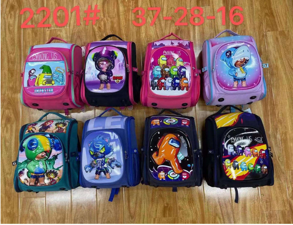 Novos alunos 1o a 6o ano Cartoon Hardshell Mochila impermeável Mochila leve Mochila Escolar 14/16 polegadas