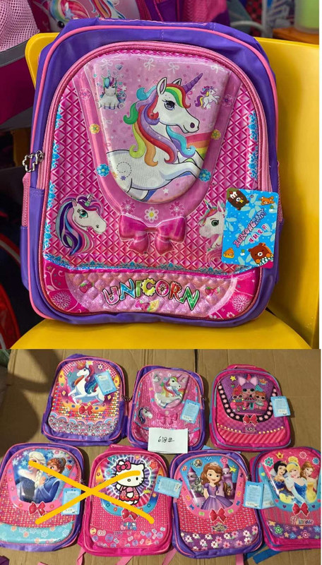 Mochila 3D Cute Unicorn Kids 2PC Set com Caixa de Lápis para Meninas e Meninos Bolsa de Livro Venda Quente Nova Mochila