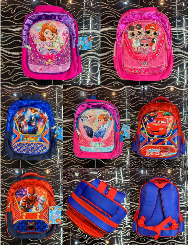 Desenhos mistos desenhos animados 3D Impresso Pequeno Saco Escolar 3 Pcs Mochilas Para Crianças Com Saco de Almoço E Saco de Lápis Para Meninas Meninos