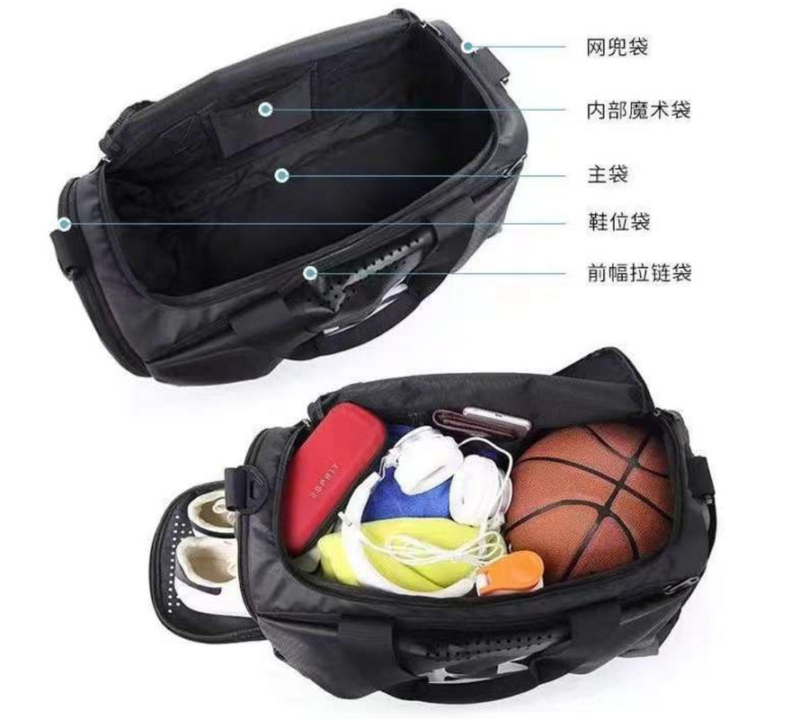 Logotipo personalizado Saco de viagem de grande capacidade Íntegro para ginásio exterior Saco de duffel Saco de mão Saco esportivo masculino