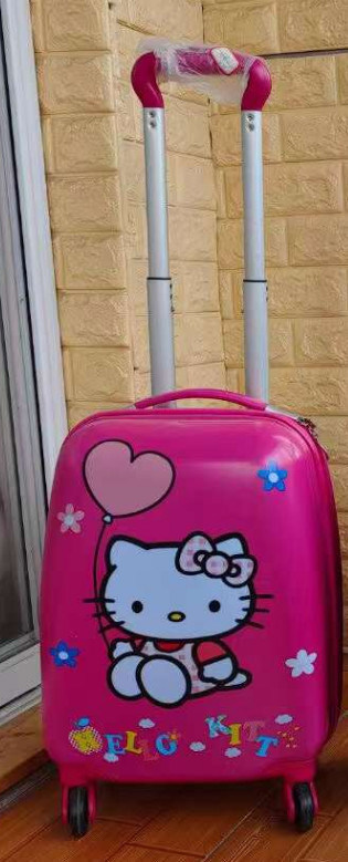 ABS Spinner de crianças maleta de desenho animado bagagem para homem e mulher viagem bebês 16 polegadas Password Login Case