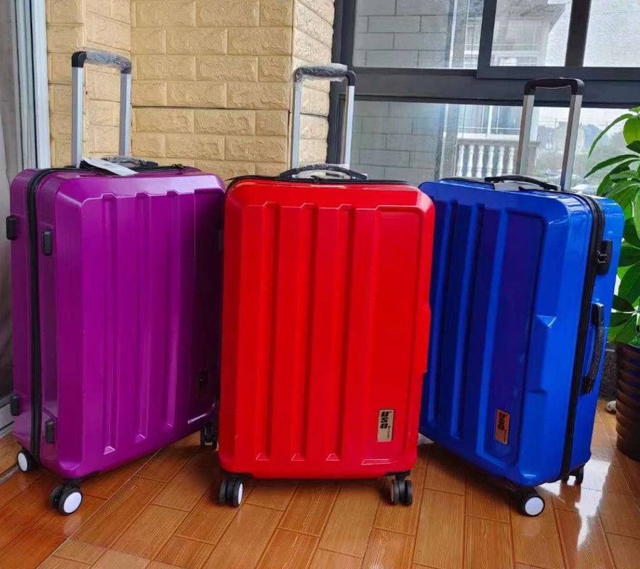 Manutenção suave personalizada ABS resistente ao desgaste PC bagagem de viagem carrinho maleta bagagem de negócios com fechadura