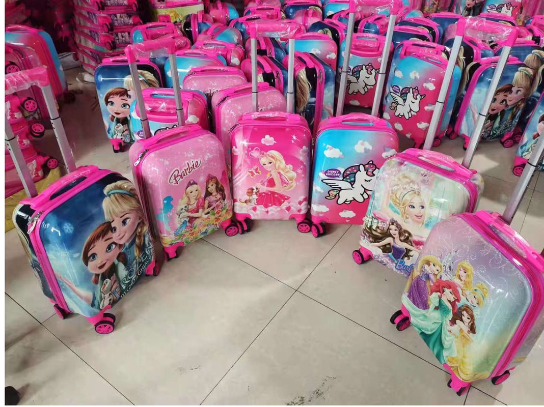 16 20 polegadas maletas para crianças desenho de animação personalizado desenho de impressão Abs + PC conjunto de bagagem de viagem de viagem carrinho de mão bolsas
