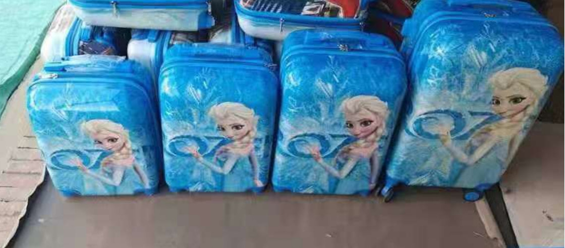 OEM Transparente Claros Design Personalizado Desenho Animado Animal Design ABS PC Bolsas de viagem Bolsas de viagem Crianças Bolsa de bagagem