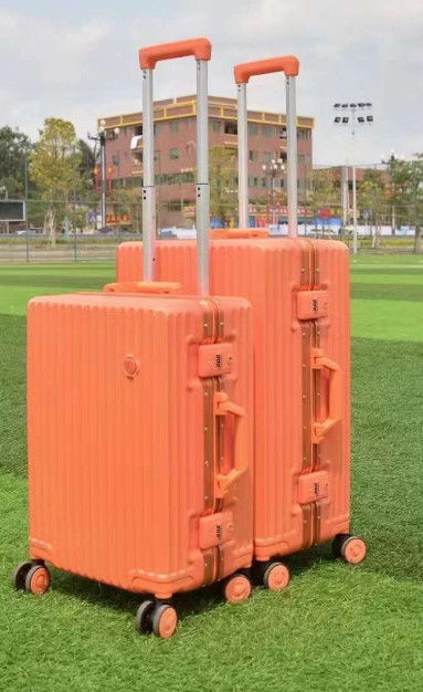 High-End Custom Travel Baggage Sets 20' 24' 26' ABS PC Alumínio Maleta de Negócios Bagagem de Checagem