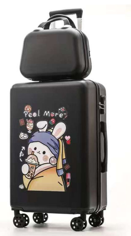 Logotipo personalizado Cartoon Student Trolley Case Universal Wheel Mother Box Traje Garoto e Menina Maleta