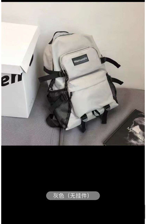 Bolsa de escola de logotipo personalizado Homem e Mulher Estudantes Grande capacidade Moda Tendência Mochila Mochila Simples Mulher